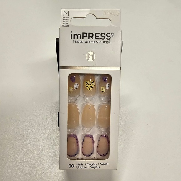 imPRESS Bright Sky Press On Manicure Medium Nail Kit New 30 Nails - Picture 1 of 7